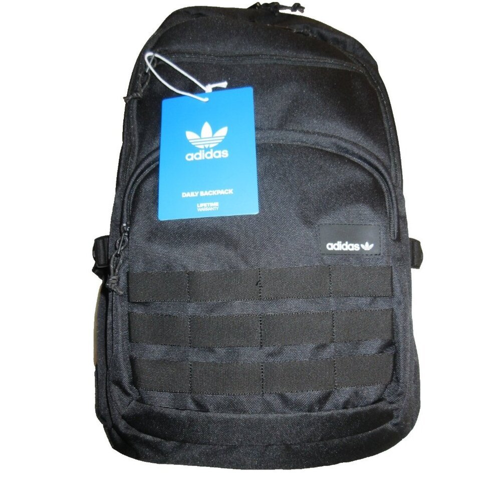 Adidas Originals Unisex Classic Daily Backpack Travel Laptop Bag Black White NWT